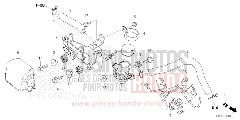 ELECTROVANNE INJECTION D'AIR de Forza 350 MAT PEARL PACIFIC BLUE (PB397) de 2023